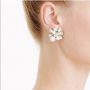 Jcrew pearl and crystal earrings